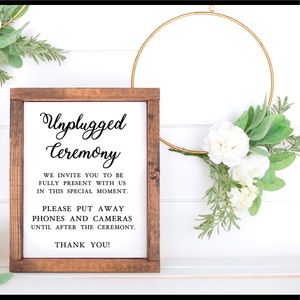 Unplugged Ceremony Reverse Canvas Wedding Handmade